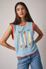 Sunday Edition by Le Lis - Sweater Vest - Fish- Light Blue Orange - Findlay Rowe Designs