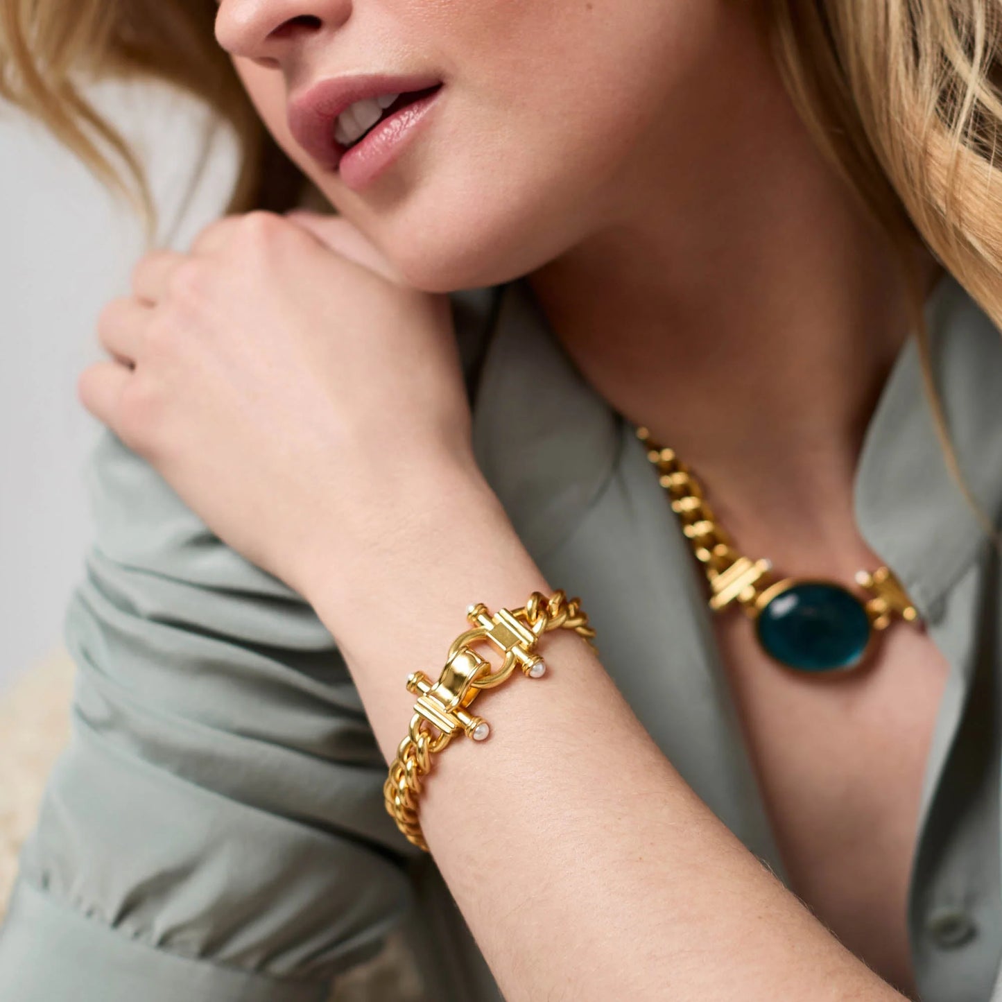 Julie Vos - Bracelet - Dolce Demi Link - Pearl - Findlay Rowe Designs