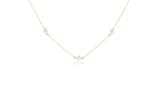 Enewton - 15" Choker Simplicity Chain Gold - Pearl 6mm - Findlay Rowe Designs