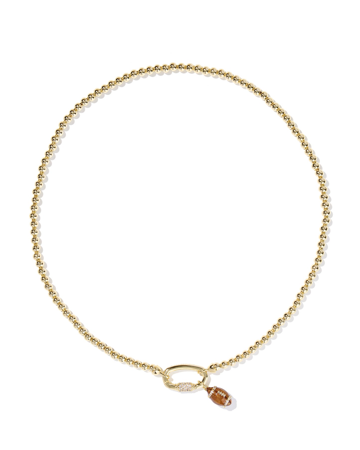 Kendra Scott - Necklace - Football Metal Strand - Gold White CZ - Findlay Rowe Designs