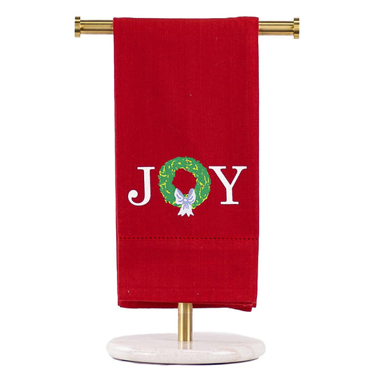Towel - Grand Joy Wreath Hemstitch - Findlay Rowe Designs