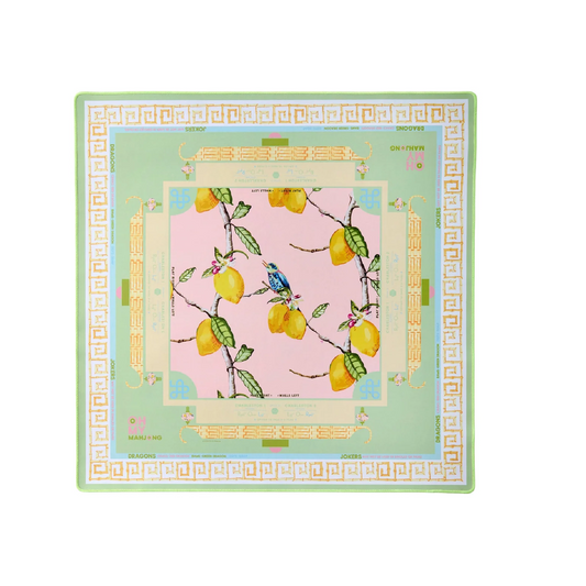 Oh My Mahjong - Mahjong Mat in Tube - Citrus Songbird - Findlay Rowe Designs