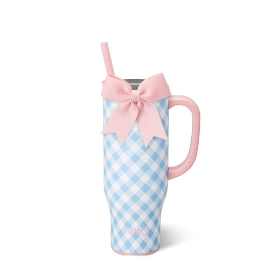Swig - Mega Mug 30oz - Gingham Blue - Findlay Rowe Designs