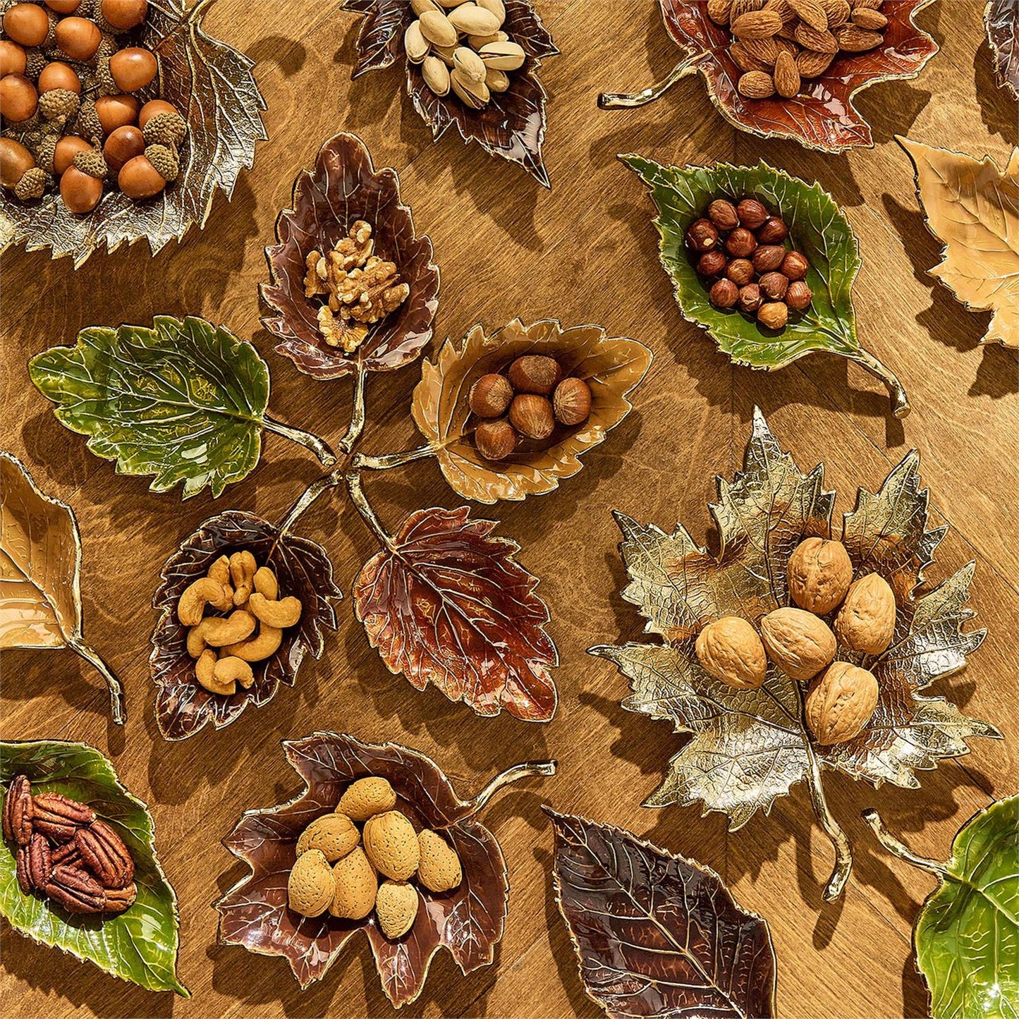 Autumn Allure  Enameled Leaf Plate - Findlay Rowe Designs