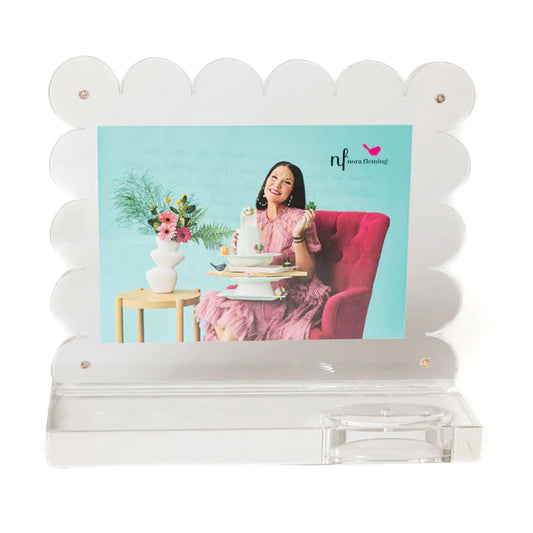 Nora Fleming - Frame - Clearly A-Nora-ble Scalloped Acrylic - Findlay Rowe Designs