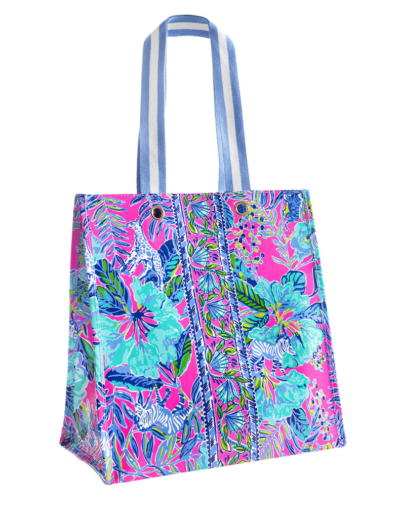 Lilly Pulitzer- MARKET TOTE- LIL EARNED STRIPES