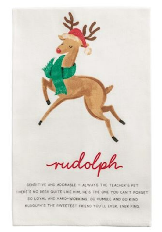 Mud Pie - Christmas Towel - Reindeer Poem