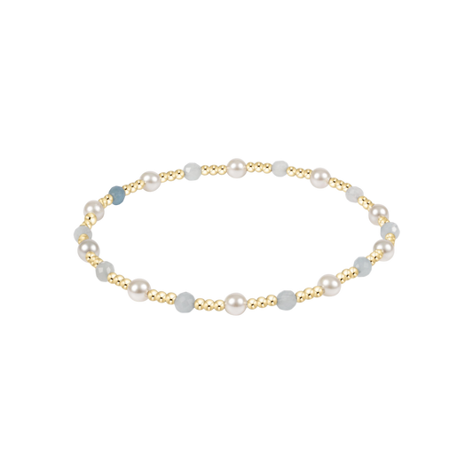 Enewton - Extends Pearl Sincerity 4mm Gem Bracelet - Aquamarine - Findlay Rowe Designs
