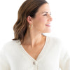 Susan Shaw - Earrings - Studded Hoops - Gold