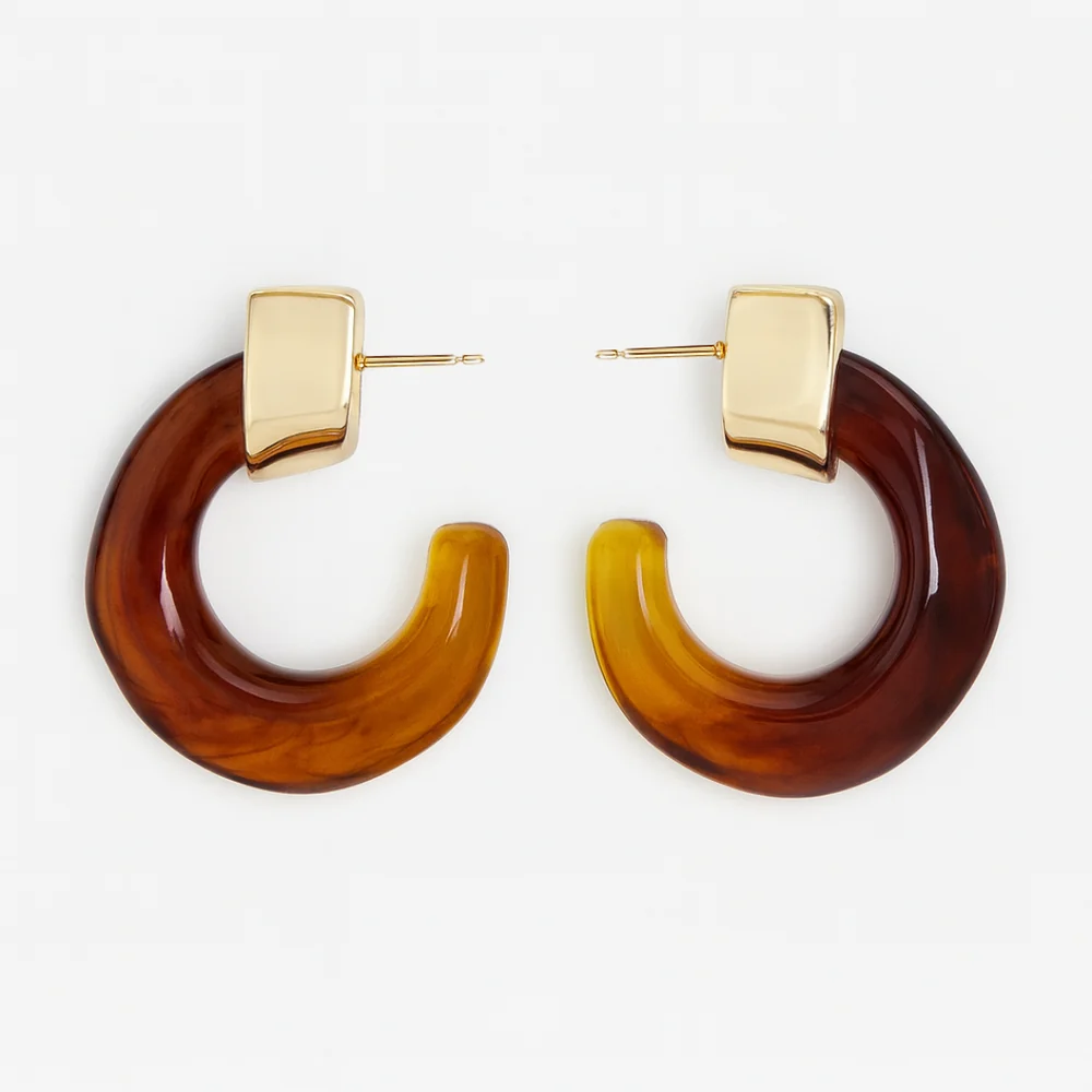 Sahira - Earrings - Kaia Hoop - Brown - Findlay Rowe Designs