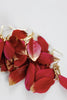 St Armands - Earrings - Garnet Gold Dipped Feather