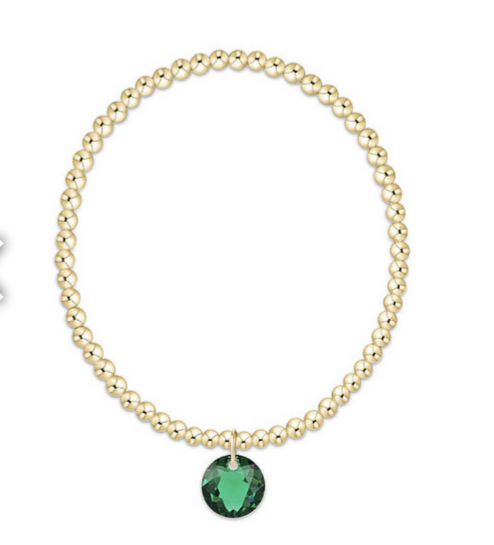 Enewton - Classic Gold 3mm Bracelet - Reflection Charm -May - Findlay Rowe Designs