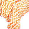 Caspari - Tablecloth - Reversible Kantha - Orange & Fuchsia Modern Moiré