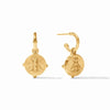 Julie Vos - Earring - Honeybee Hoop & Charm - Cubic Zirconia