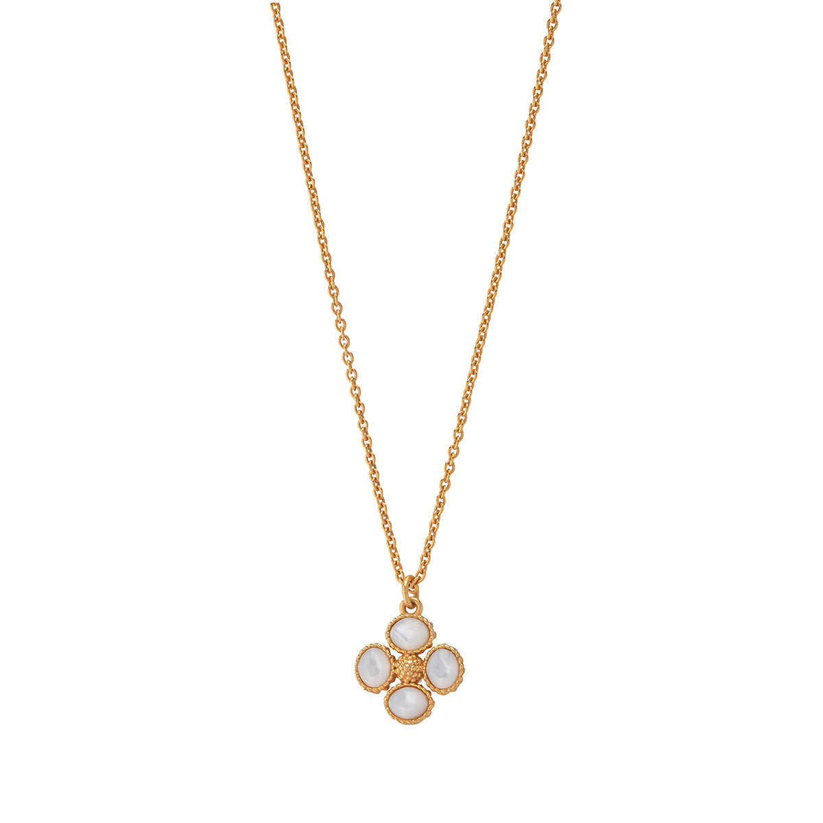 Capucine de Wulf - Necklace - Clover Double Sided Charm  16" - Mother of Pearl - Findlay Rowe Designs