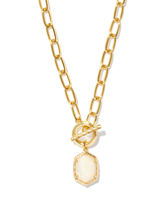 Kendra Scott - Daphne Convertible Gold Link and Chain Necklace - Ivory - Findlay Rowe Designs
