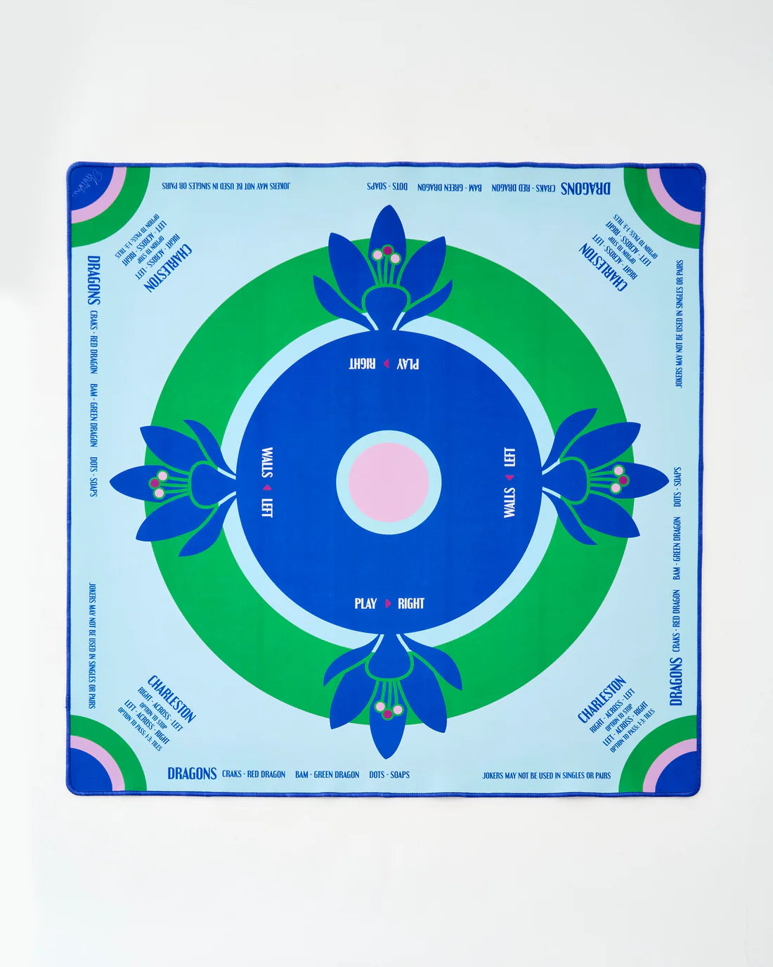 Oh My Mahjong - Mahjong Mat - Preppy Soirée with Tube - Findlay Rowe Designs