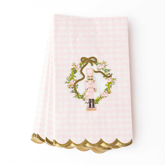 Guest Towel Napkins - Sugarplum Gingham - Pink - Findlay Rowe Designs