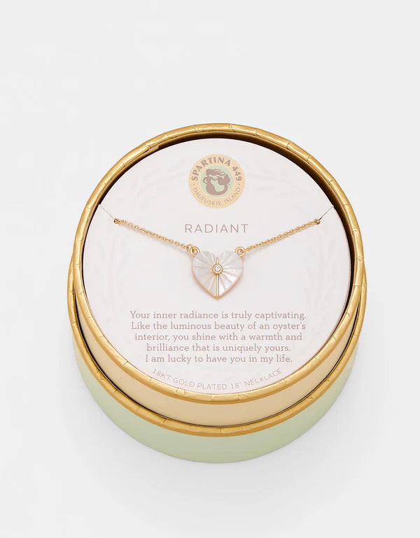 Spartina - Necklace - Sea La Vie Radiant-Mother-of-Pearl Heart - Gold - Findlay Rowe Designs