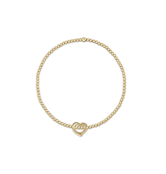 Enewton - Classic Gold 2.5mm Bead Bracelet - Love Gold Charm - Findlay Rowe Designs