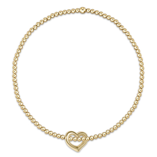 Enewton- Classic Gold 2.5mm Bead Bracelet - Love Gold Charm - Findlay Rowe Designs