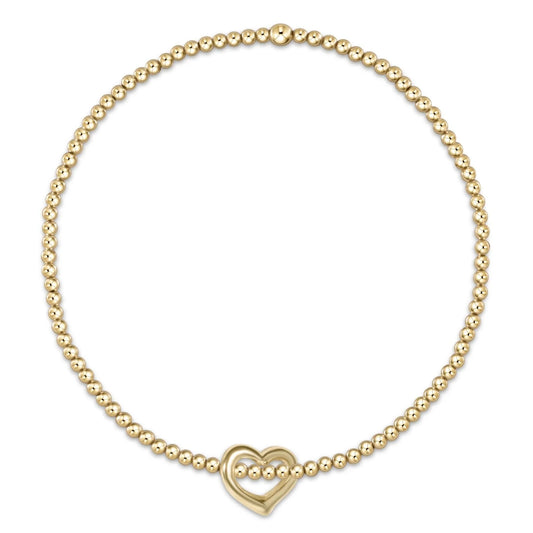 Enewton - Classic Gold 2.5mm Bead Bracelet - Love Gold Charm - Findlay Rowe Designs
