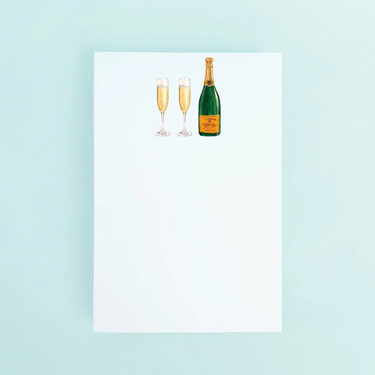 Taylor Paladino -  Notepad - Champagne Bottle and glasses - Findlay Rowe Designs