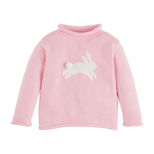 Mud Pie - Baby - Sweater - Bunny Roll Neck - Pink - Findlay Rowe Designs