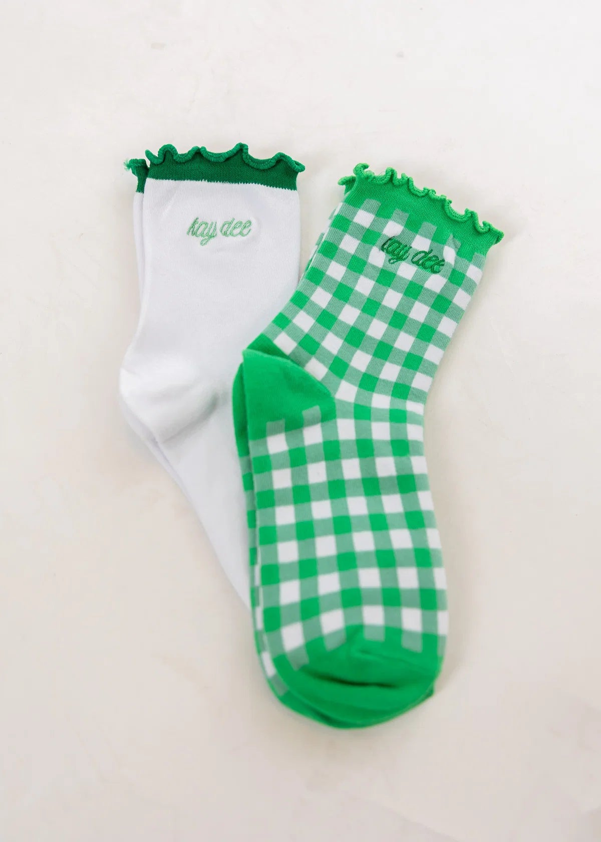 Duo Threads - Sorority Sock - Gingham & Grace Set of 2 - Findlay Rowe Designs