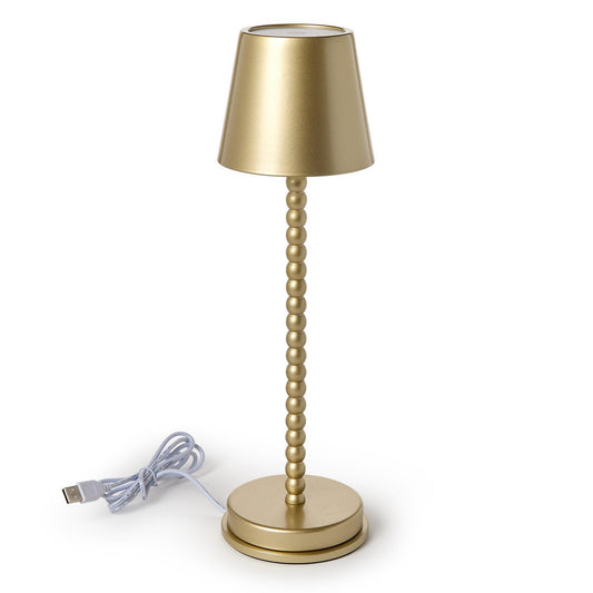 Beaded Pole Table Lamp  - LED Cordless Gold - Findlay Rowe Designs