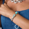 Julie Vos - Bracelet - Cannes Demi Cuff - Tanzanite Blue - Silver