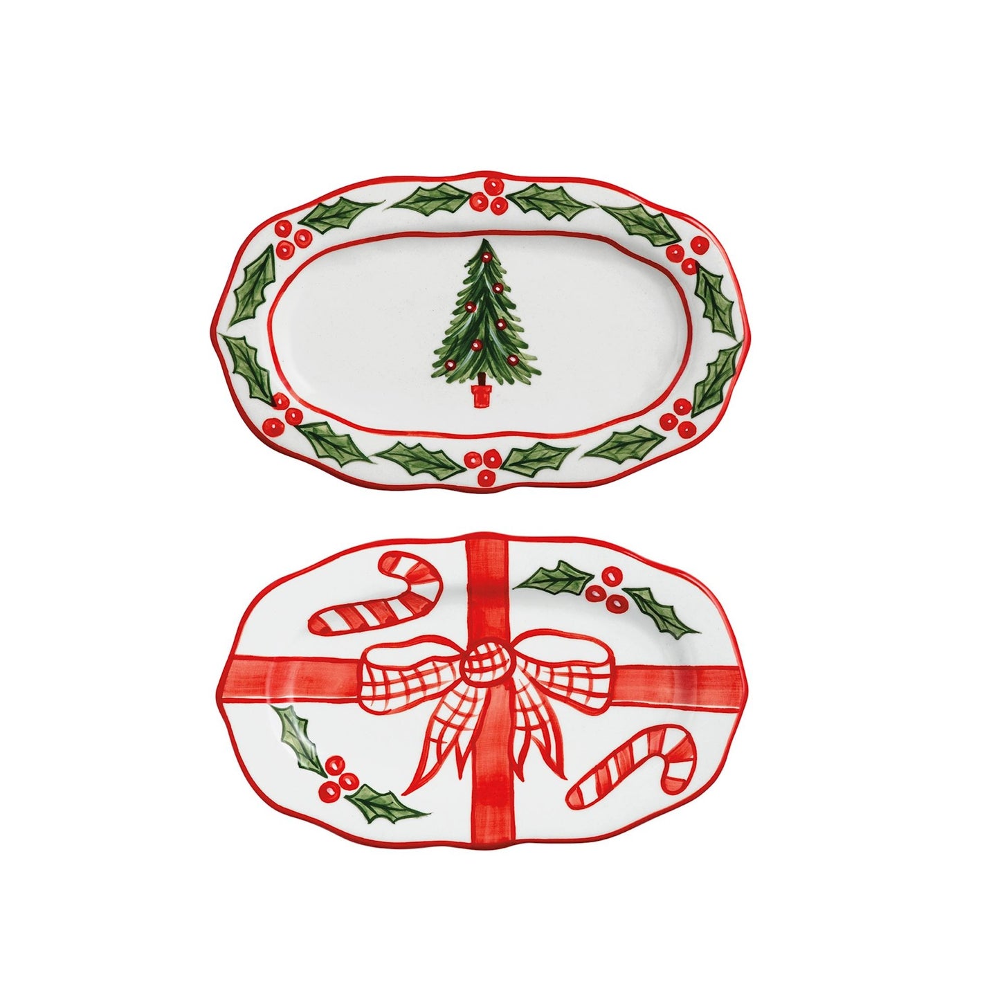 Mud Pie - Christmas Platter - Holly Everything - Findlay Rowe Designs