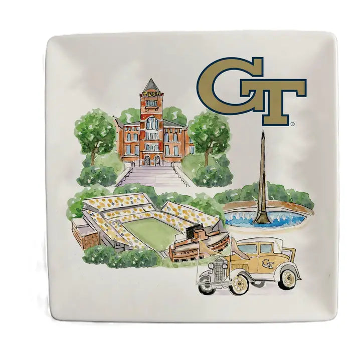 Trinket Tray - Ceramic Landmark - Collegiate