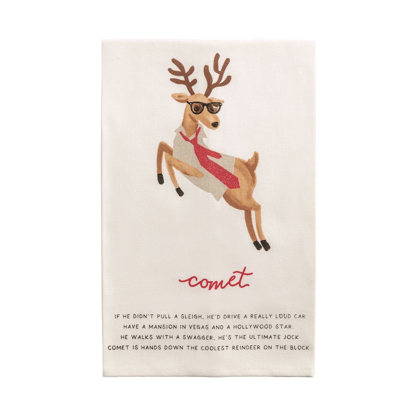 Mud Pie - Christmas Towel - Reindeer Poem