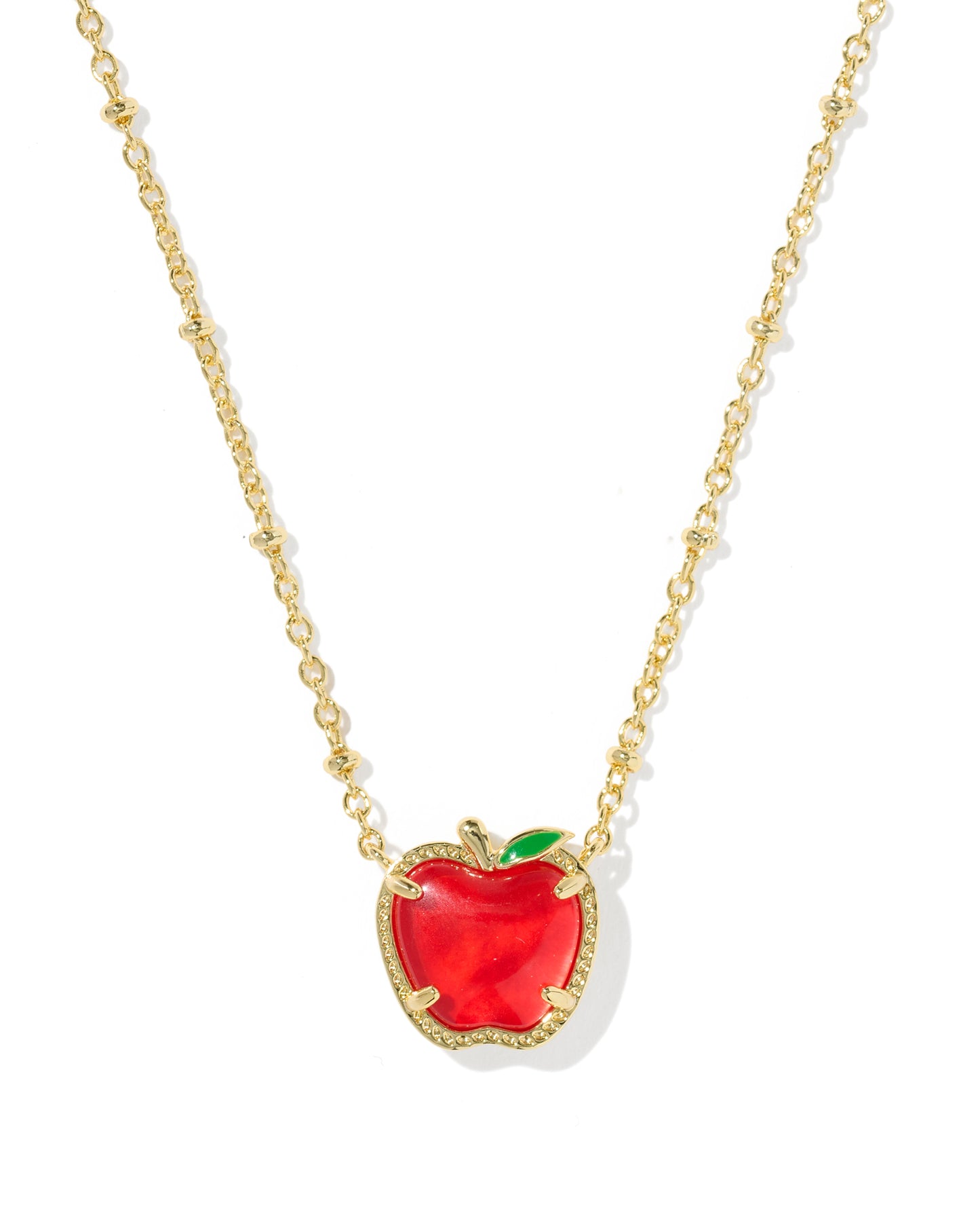 Kendra Scott - Necklace -    Apple Short Pendant - Gold Red Illusion - Findlay Rowe Designs
