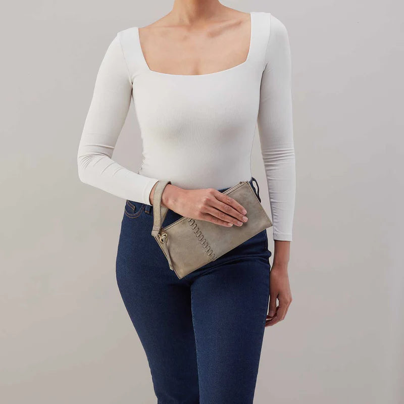 Hobo - Vida Wristlet - Nubuck Leather Golden Granite