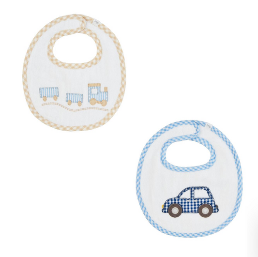 Mud Pie - Baby Bibs - Applique Car & Train - Findlay Rowe Designs