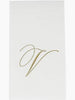 Caspari - Guest Towel Napkin - White Pearl-Paper Linen Napkin - Monogram - Findlay Rowe Designs