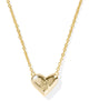 Kendra Scott - Necklace - Ari Heart Letter - Gold Short Pendant