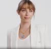Julie Vos - Honeybee Demi Necklace - Iridescent Chalcedony Blue - Findlay Rowe Designs