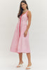 Entro - Dress - Midi Sleeveless - Pink Stripe - Findlay Rowe Designs