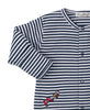 Kissy Kissy - Striped Snap Footie - Football Fever - Navy