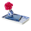 Floral Tray - Chinoiserie Hand-Painted - Blue and White