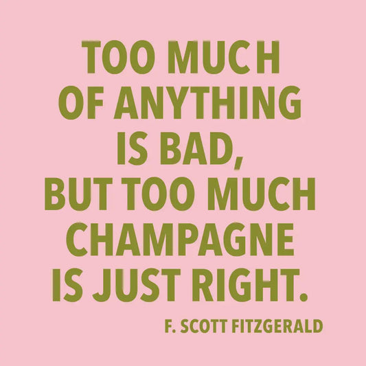 Napkin - Cocktail - Too Much Champagne - Findlay Rowe Designs