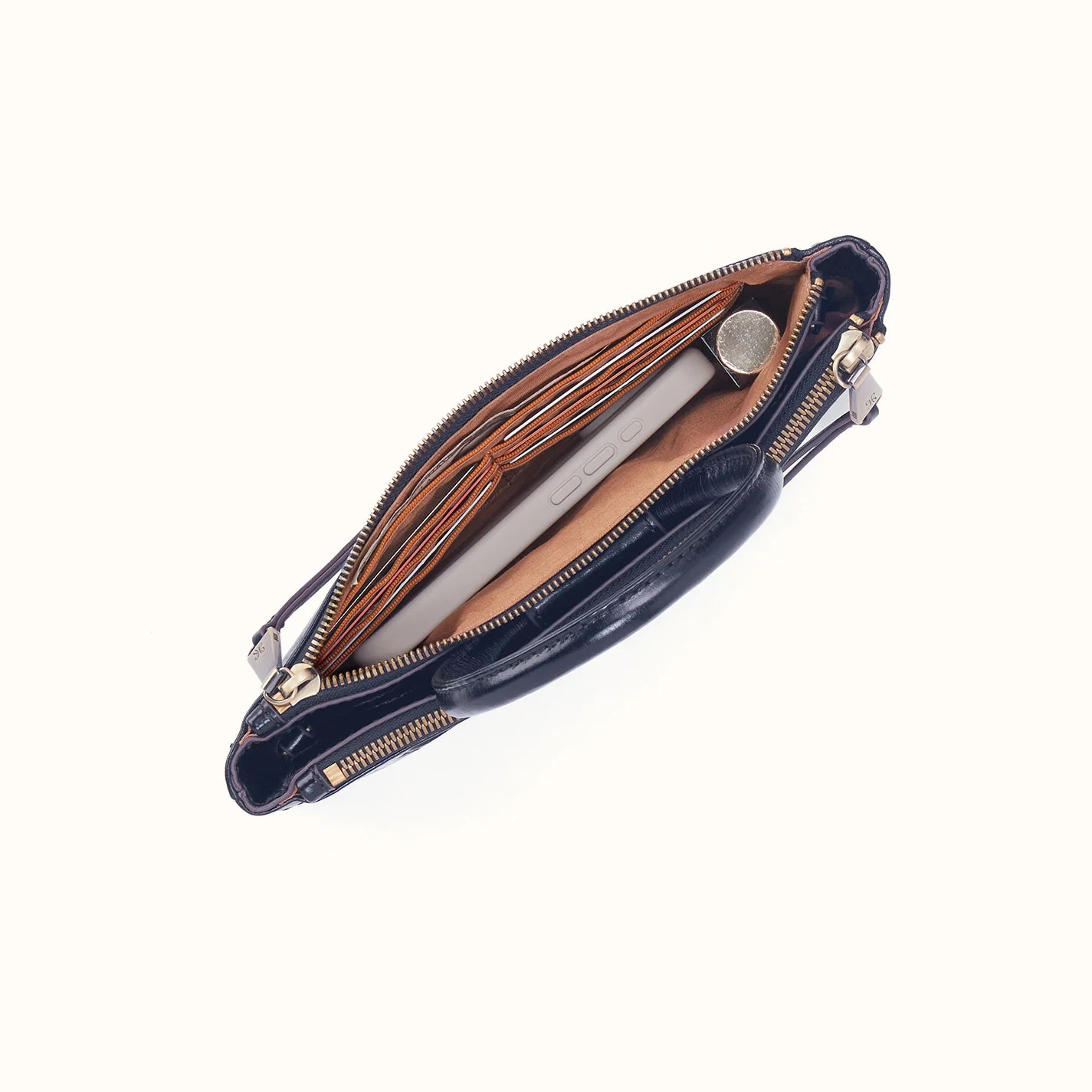 Hobo - Sable Crossbody - Polished Leather - Ink Navy