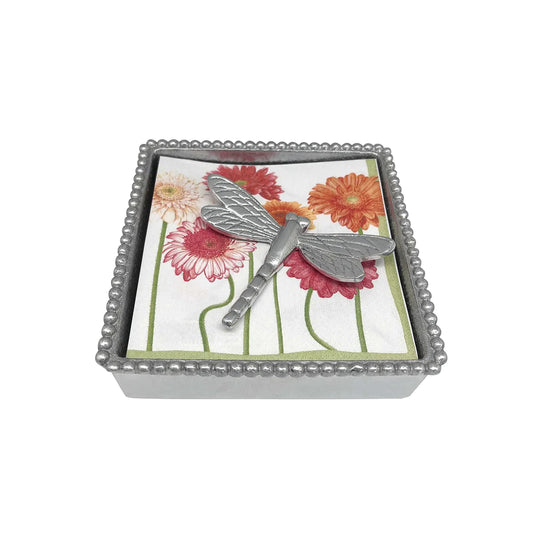 MARIPOSA- DRAGONFLY BEADED NAPKIN BOX