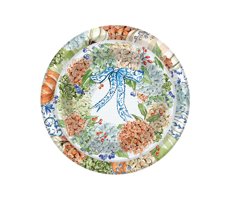 Rosanne Beck - Paper Plate - Salad Fall Hydrangea 8" - Findlay Rowe Designs