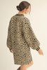 Dress- Mini Leopard Print V Neck