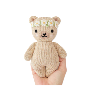 Cuddle + Kind - Baby Honey Bear - Ivory Floral - Findlay Rowe Designs