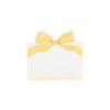 Caspari - Place Cards - Gold Striped Bow Foil